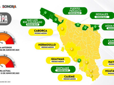 Semáforo Amarillo en Sonora